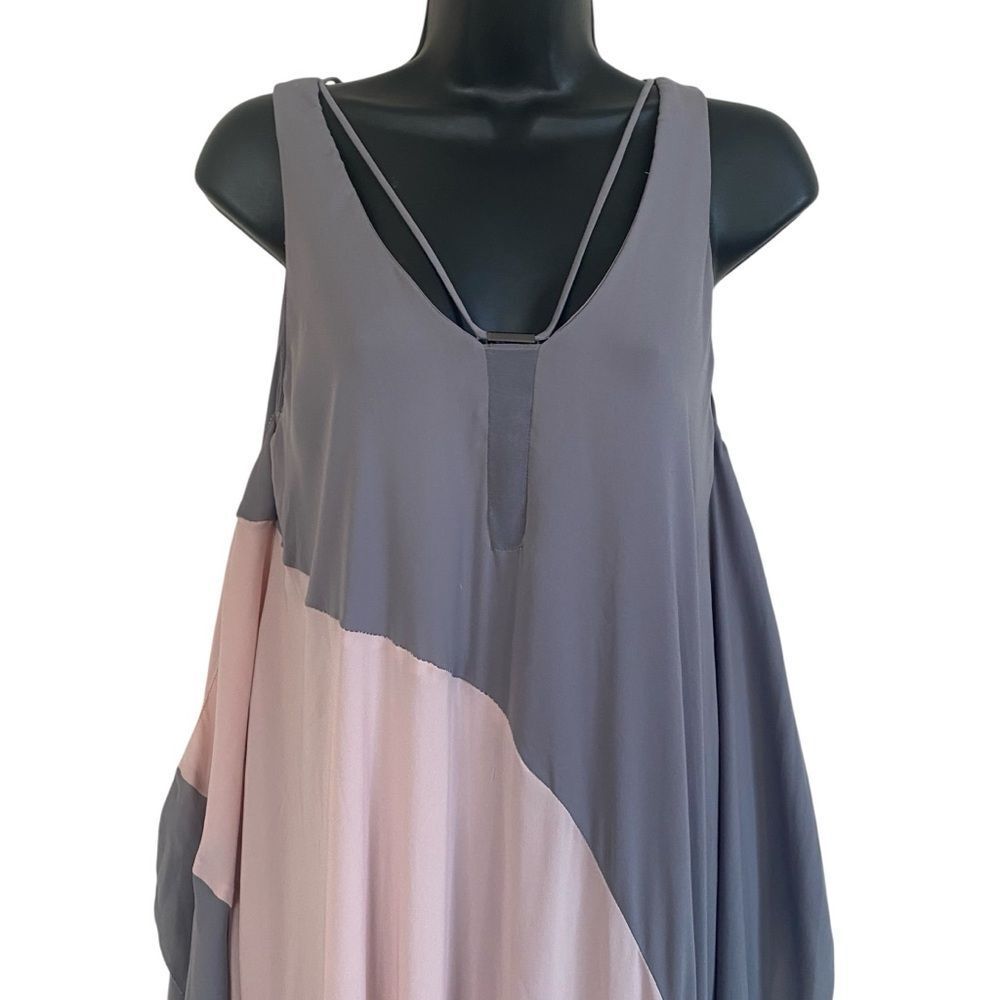Halston Heritage Resort 2015 Runway Draped Colorblock Maxi Dress Sz XS - Picture 3 of 16